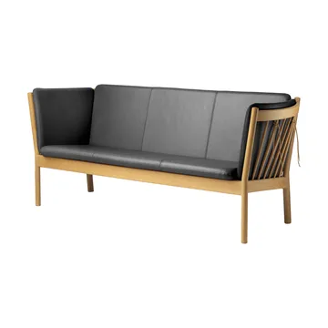 L45 MK154 soffa - Lackerad ek-läder svart - FDB Møbler