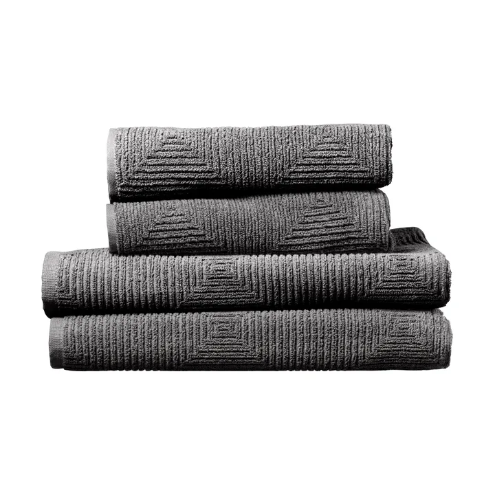 R33 Kirkeby handduksset 4 delar - Granite gray - FDB Møbler