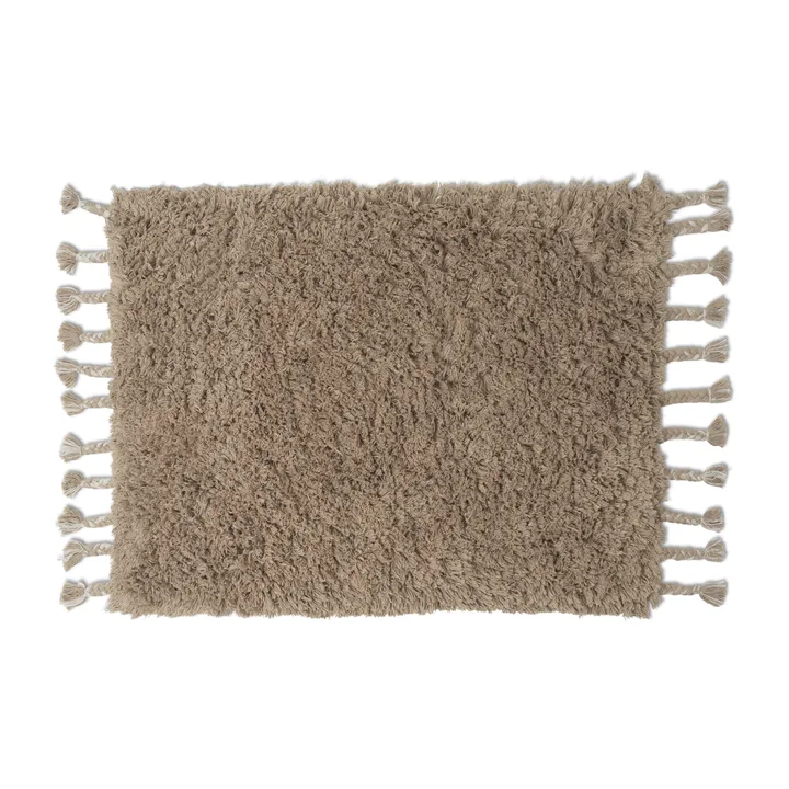 Amass long pile matta 70x50 cm - White Pepper - Ferm Living