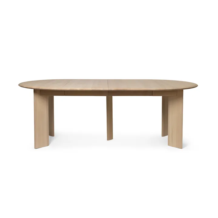 Bevel Extendable matbord - Vitoljad bok, incl. 2 st iläggsskivor - Ferm Living