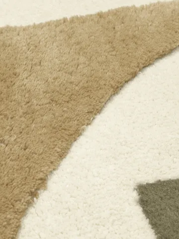 Bloco tuftad matta - Green-off white, 80x120 cm - Ferm Living