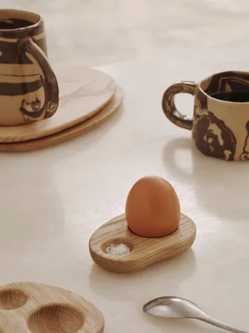Cairn äggkopp 2-pack - Oak - Ferm Living