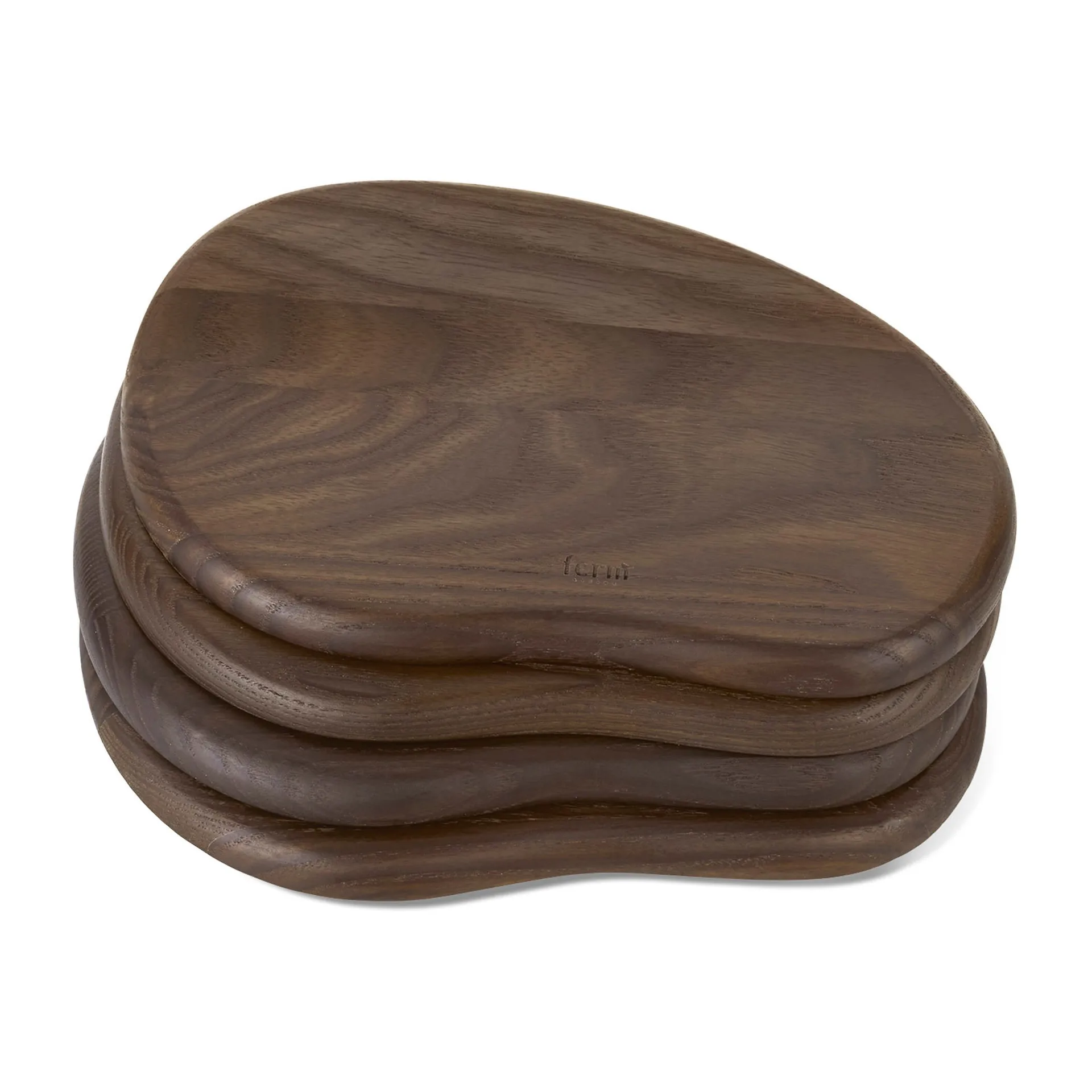 Cairn butter boards bricka 4-pack, Dark Brown Ferm Living