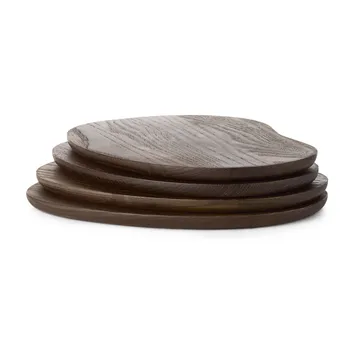 Cairn butter boards bricka 4-pack - Dark Brown - Ferm Living