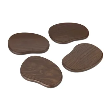 Cairn butter boards bricka 4-pack - Dark Brown - Ferm Living
