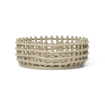 Ceramic flätad skål - Cashmere - Ferm Living