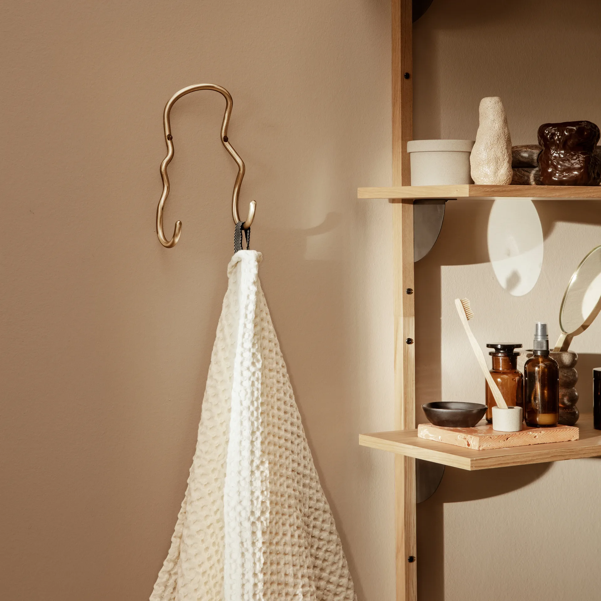 Curvature krok dubbel, Mässing Ferm Living