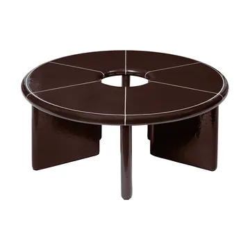 Deya soffbord Ø80x32 cm - Chestnut brown - Ferm Living