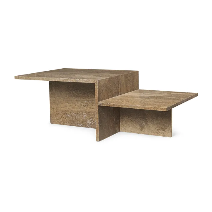 Distinct soffbord - Dark Brown Travertine - Ferm Living