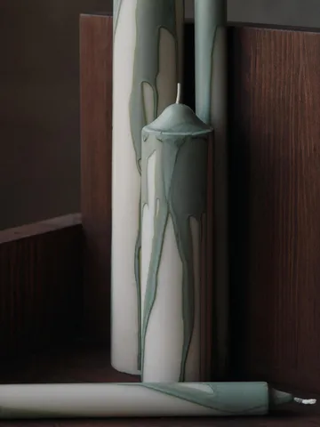 Dryp blockljus - Tea Green, 20 cm - Ferm Living