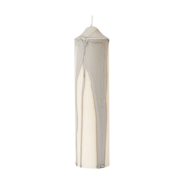 Dryp blockljus - Warm Grey, 20 cm - Ferm Living