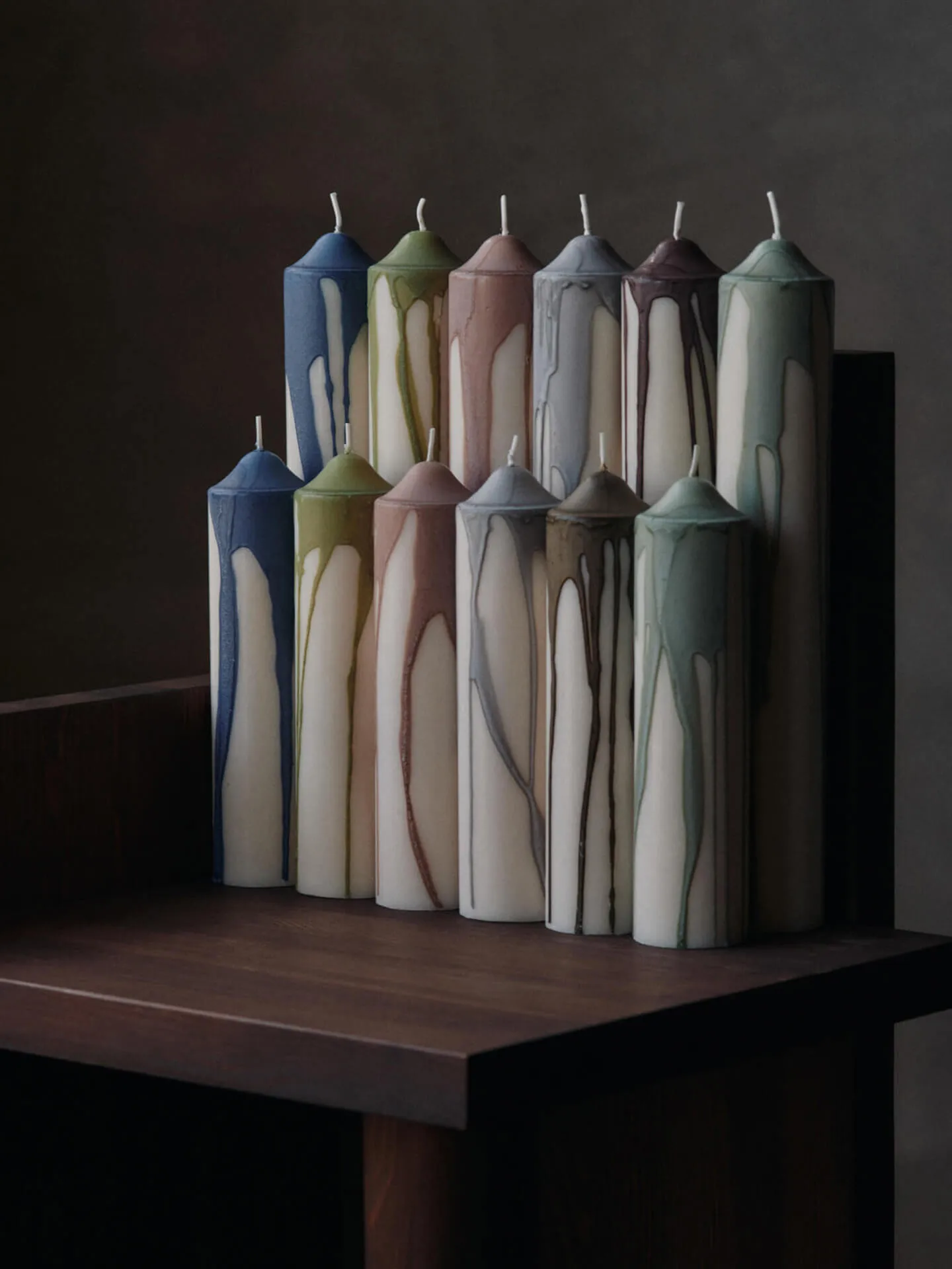 Dryp blockljus, Warm Grey, 30 cm Ferm Living