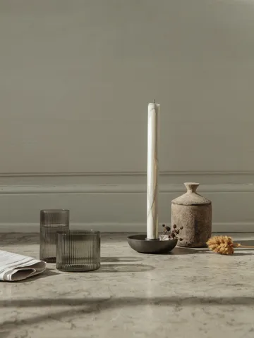 Dryp stearinljus 2-pack - Warm Grey - Ferm Living