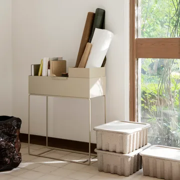 Ferm förvaringslåda med lock papper 2-pack - Brun - Ferm Living