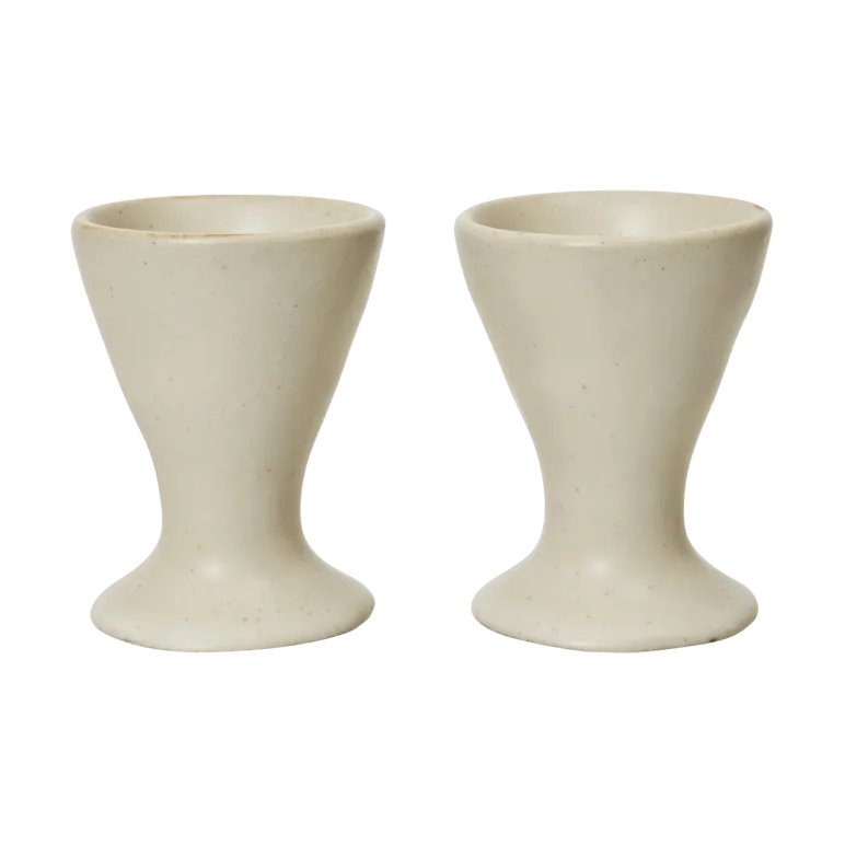 Flow äggkoppar 2-pack, Off-white speckle Ferm Living