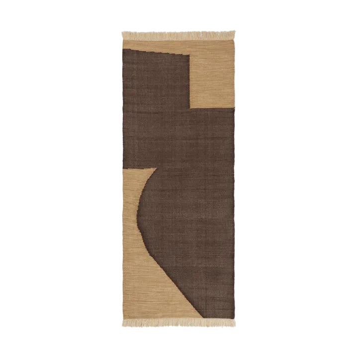 Forene gångmatta - Tan-Chocolate, 80x200 cm - Ferm Living