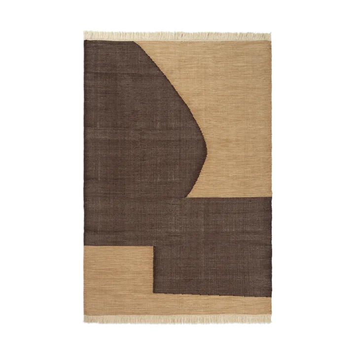 Forene matta - Tan-Chocolate, 140x200 cm - Ferm Living