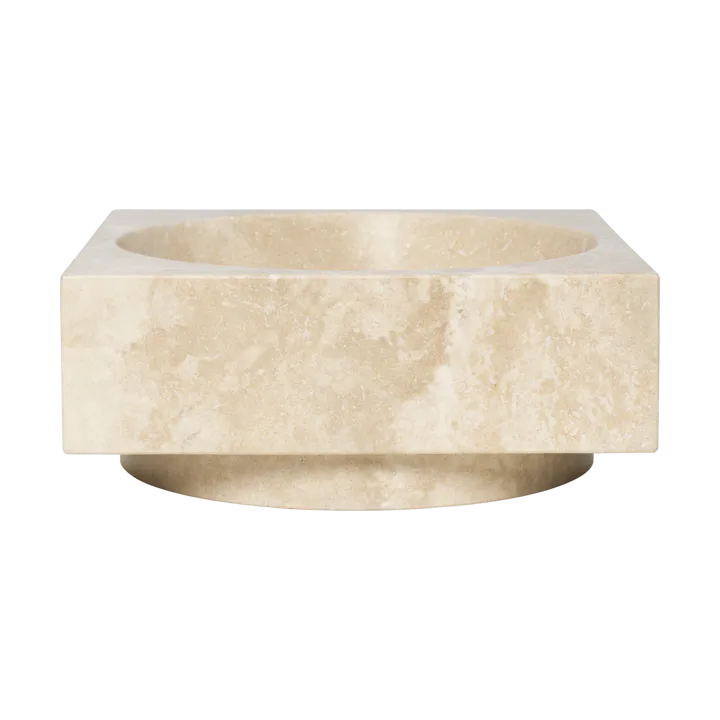 Hew dekorationsskål hög - Travertine - Ferm Living
