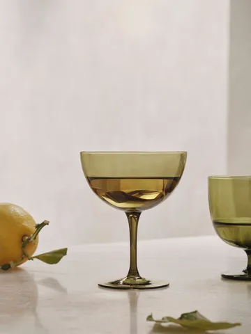 Host cocktailglas 24 cl 2-pack - Moss green - Ferm Living