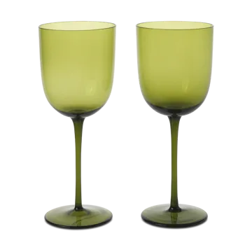 Host vitvinsglas 30 cl 2-pack - Moss Green - Ferm Living