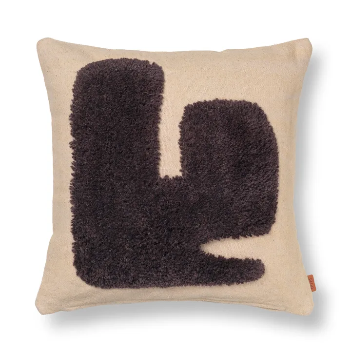 Lay kudde 50x50 cm - Sand / Dark Brown - Ferm Living