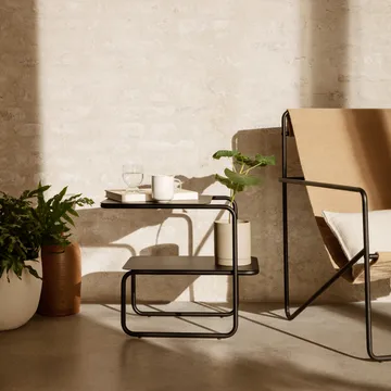Level sidobord - Black - Ferm Living