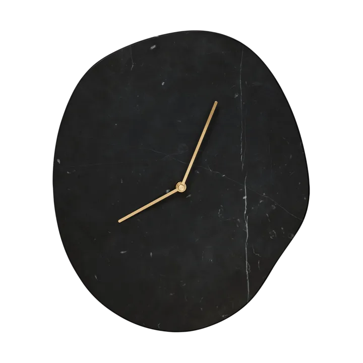 Melt väggklocka 28x33 cm - Black marble - Ferm Living