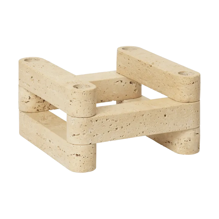 Newel modul ljusstake 6 delar - Travertine - Ferm Living
