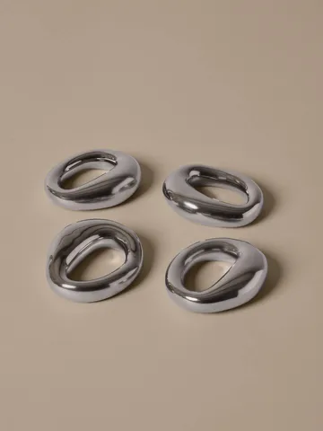 Orrith servettring 4-pack - Silver - Ferm Living