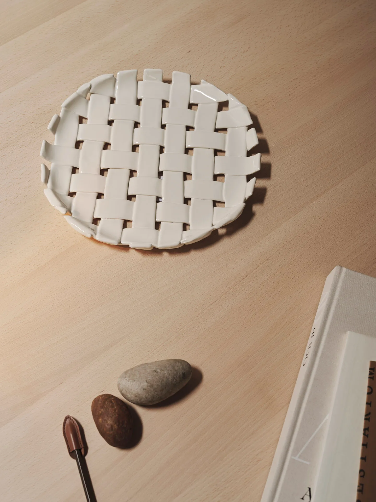 Plait fat Ø30 cm, Off white Ferm Living
