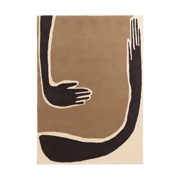 Pose matta - Coffee-off white, 140x200 cm - Ferm Living