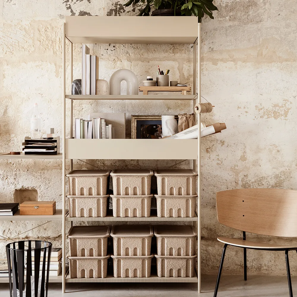 Punctual Perforated hylla 90 cm, oak oiled, cashmere Ferm Living