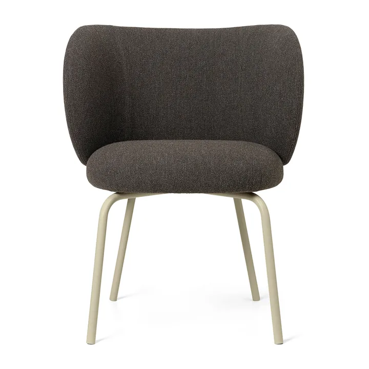 Rico dining chair hallingdal - Dark grey brown-cashmere - Ferm Living