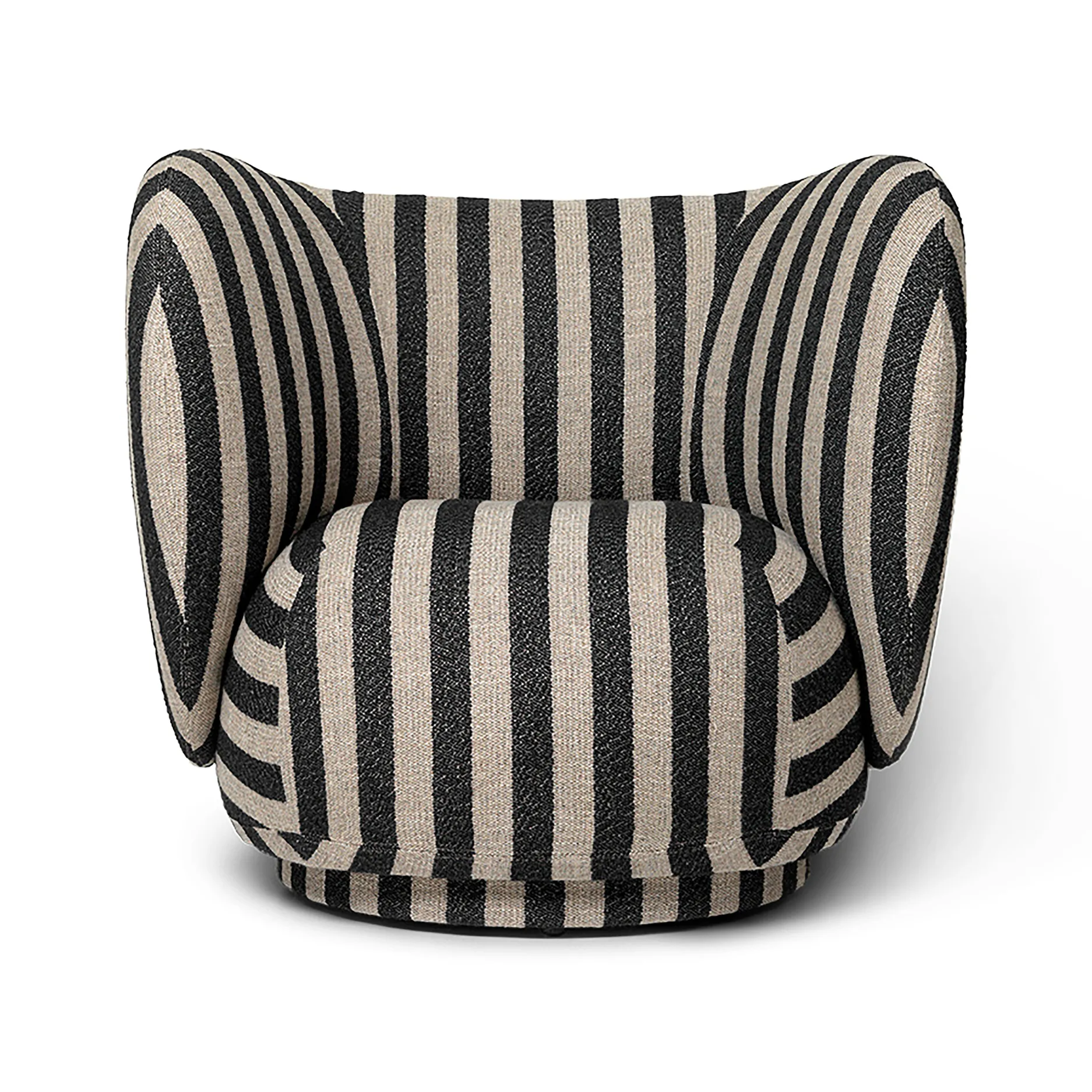 Rico lounge chair fåtölj, Louisiana sand black Ferm Living