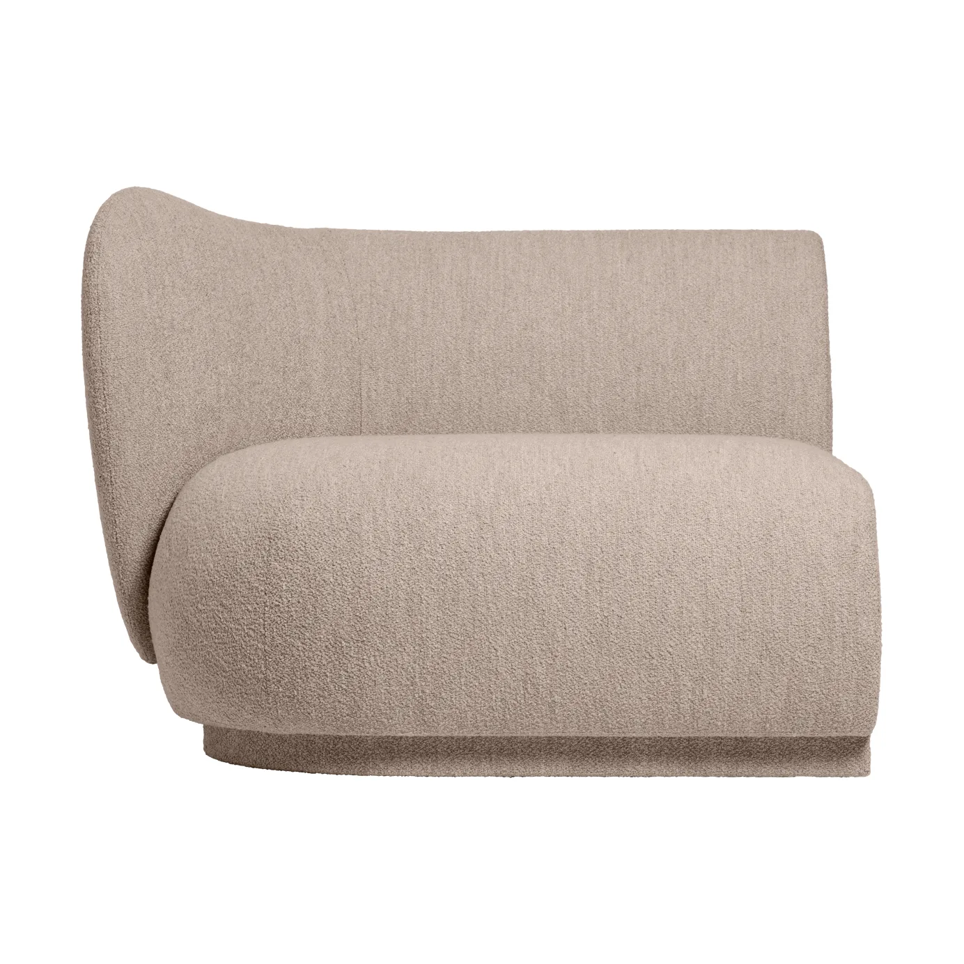 Rico soffmodul armrest L Soft Bouclé, Natural Ferm Living