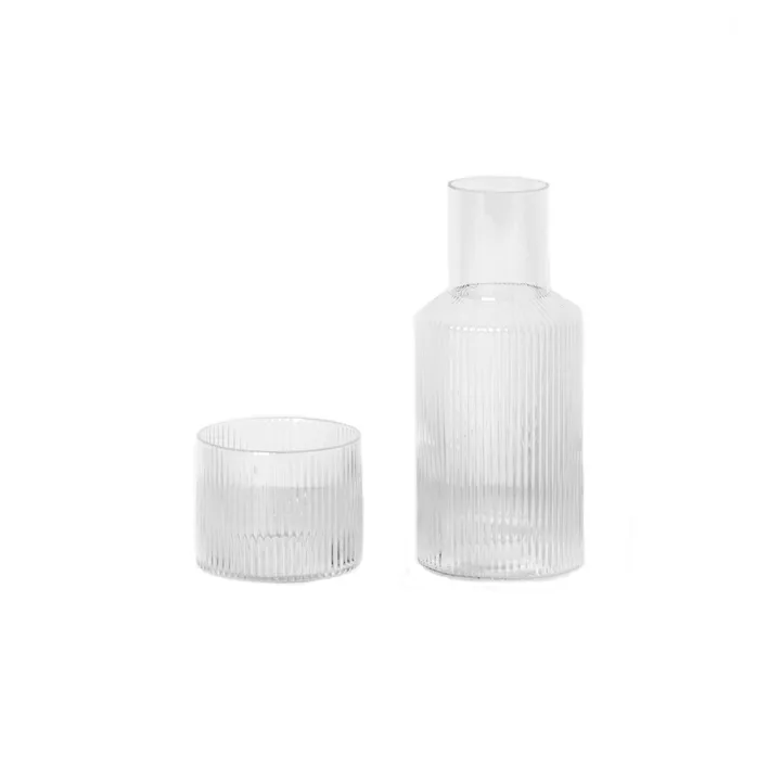Ripple small karaff set - klar - Ferm Living