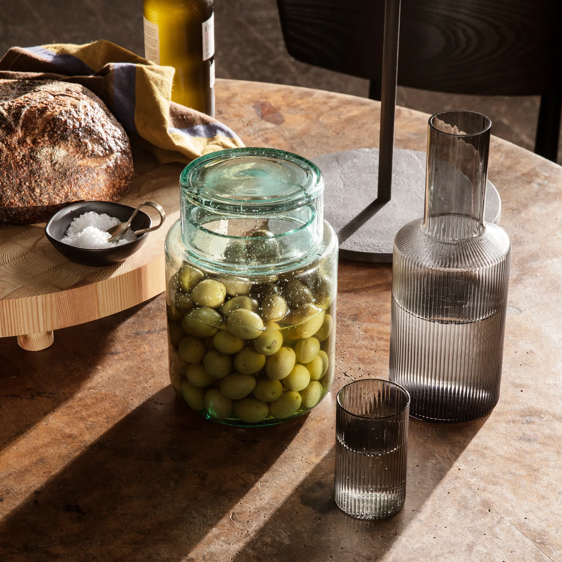 Ripple verrines serveringsglas 14 cl 4-pack, Smoked grey Ferm Living