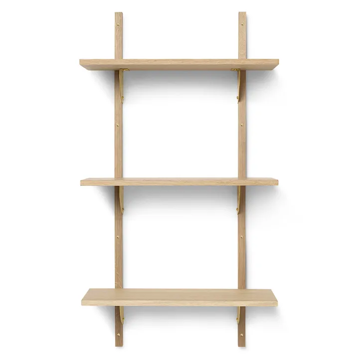 Sector hylla S/L - Ek-mässing - Ferm Living