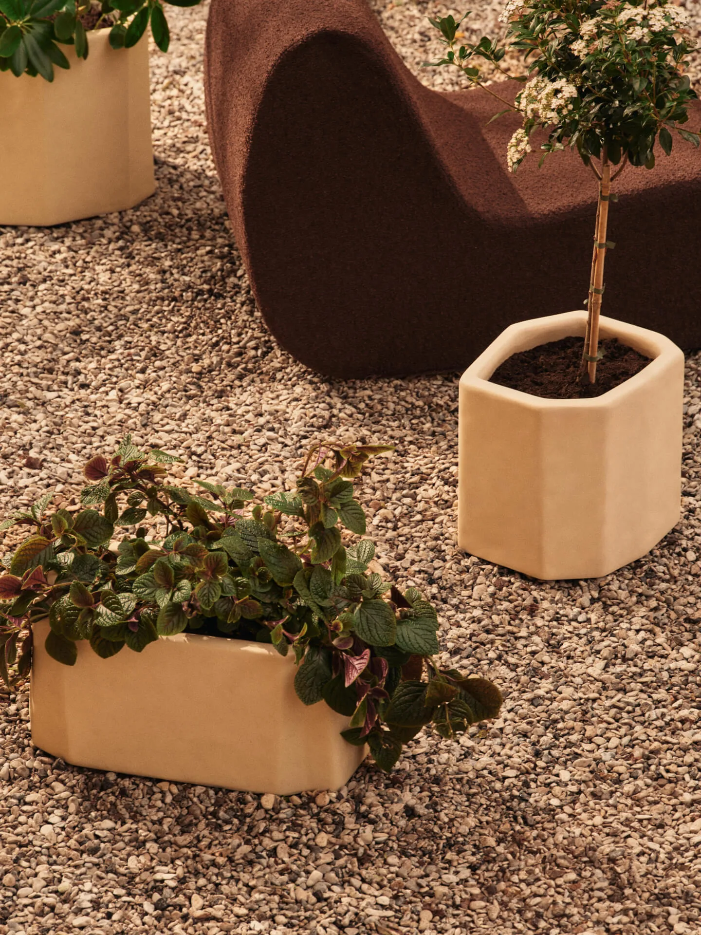 Staffa kruka, Ivory, 35x33x36 cm Ferm Living