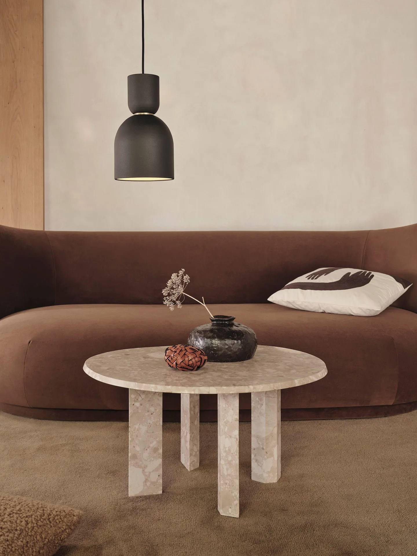 Taula soffbord Ø67x35 cm, Sand Ferm Living