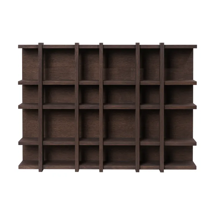 Tilem bokhylla - Mörkbetsad ek, 6x4 - Ferm Living