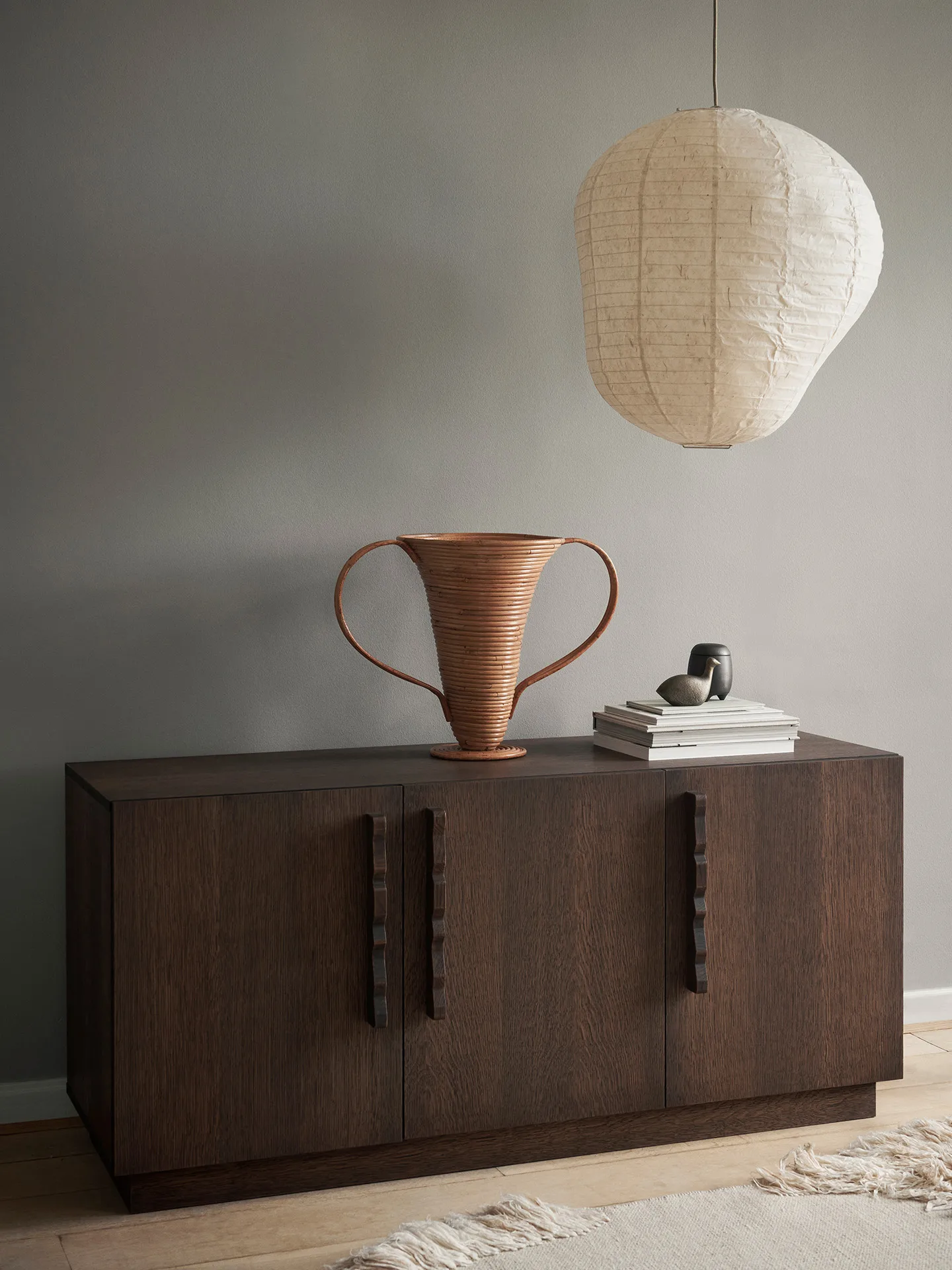 Unda sideboard 146x68x50 cm, Dark Stained Oak Ferm Living