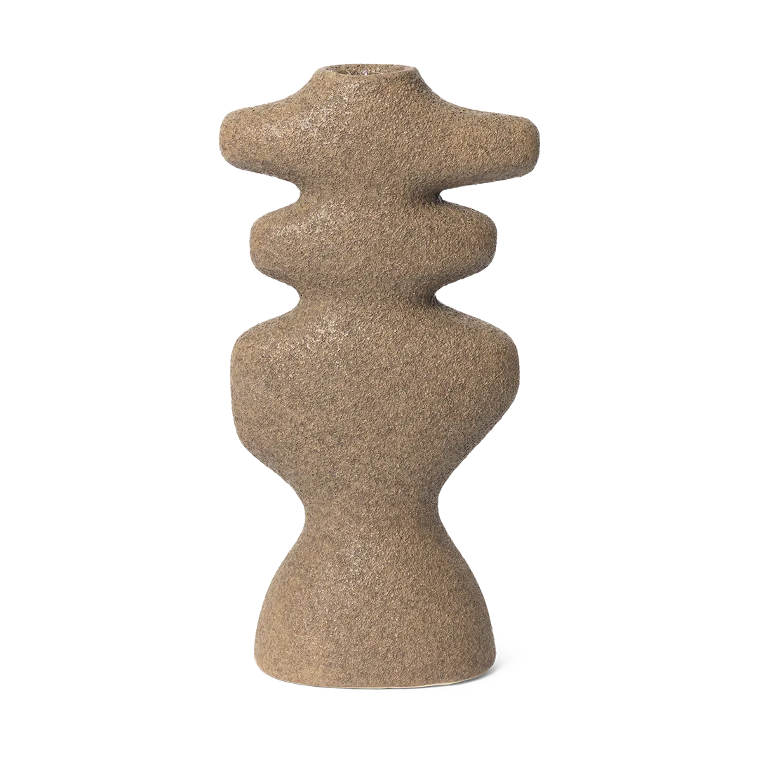 Yara ljusstake large, Dark Sand Ferm Living
