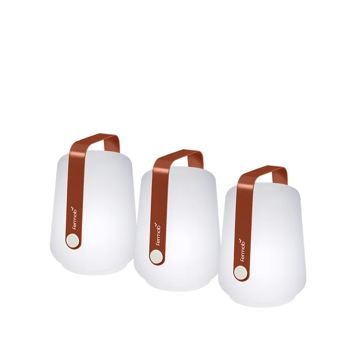 Balad bordslampa LED 3-pack - Red ochre (röd)-mini - Fermob