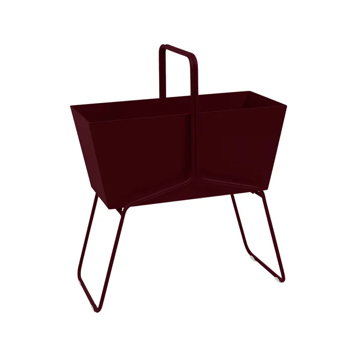 Basket high planteringsbox - Black cherry (vinröd) - Fermob