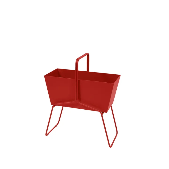 Basket high planteringsbox - Chili (röd) - Fermob