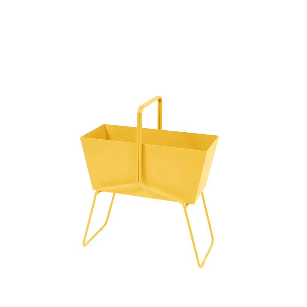 Basket high planteringsbox, Honey (gul) Fermob