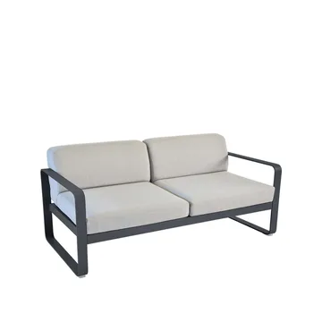 Bellevie 2-sits soffa - Anthracite (grå), flannel grey dyna - Fermob