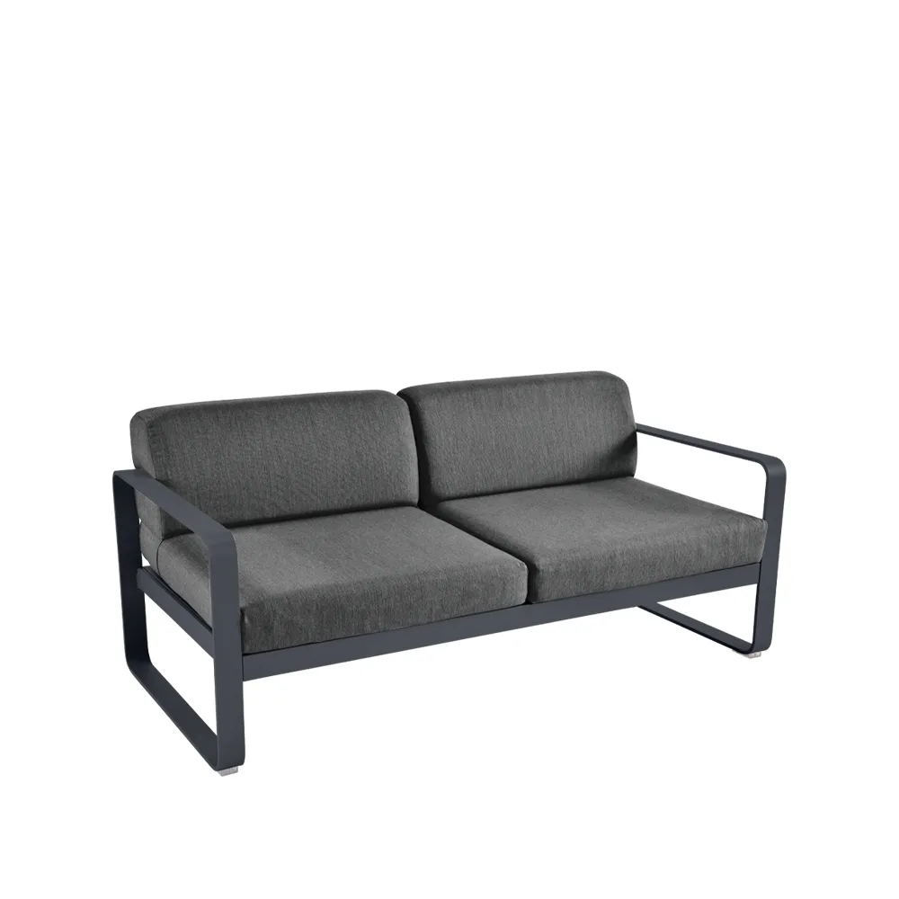 Bellevie 2-sits soffa, Anthracite (grå), graphite grey dyna Fermob