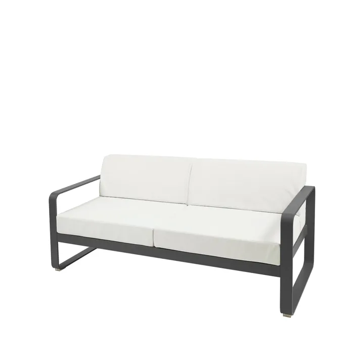 Bellevie 2-sits soffa - Anthracite (grå)-off-white dyna - Fermob